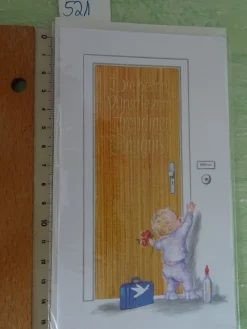 ältere Grußkarten freudiges Ereignis Baby Geburt / Gunkel West Germany