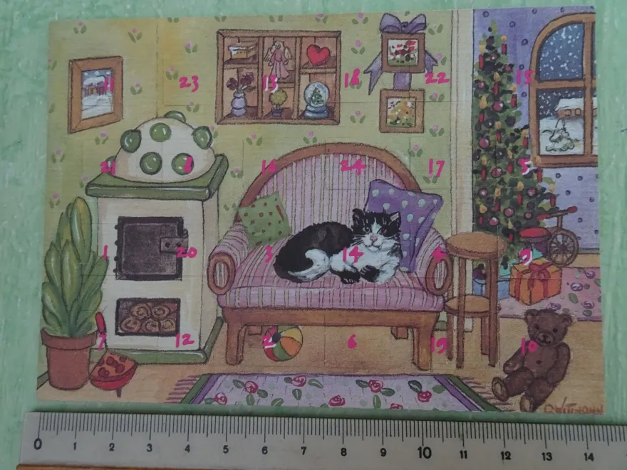 ältere SOS Kinderdörfer mini Adventskalender Postkarte Grußkarte Daniela Wittmann ua