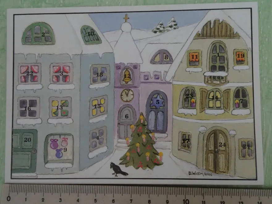 ältere SOS Kinderdörfer mini Adventskalender Postkarte Grußkarte Daniela Wittmann ua