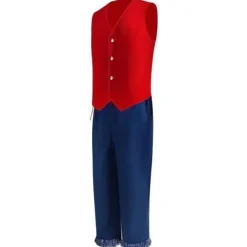 Luffy Cosplay Kostém One Piece Anime Set Kinder Halloween Outfit