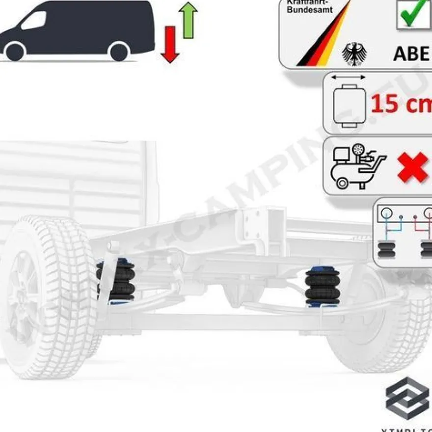 Luftfeder Z6 Zweikreisanlage für Fiat Ducato X250 X290-X295 2014-2021 Reisemobil
