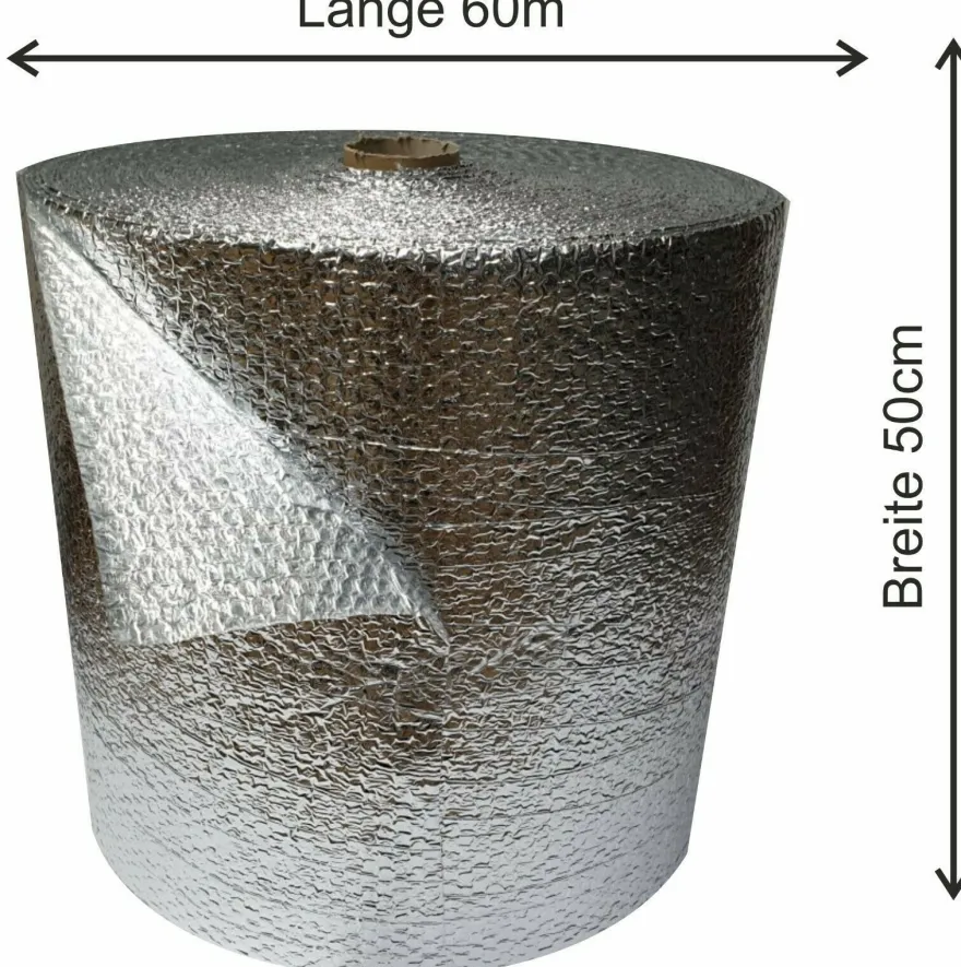 Luftpolsterfolie Aluminium kaschiert Breite 50 cm x Länge 60 m / 250 my | FF