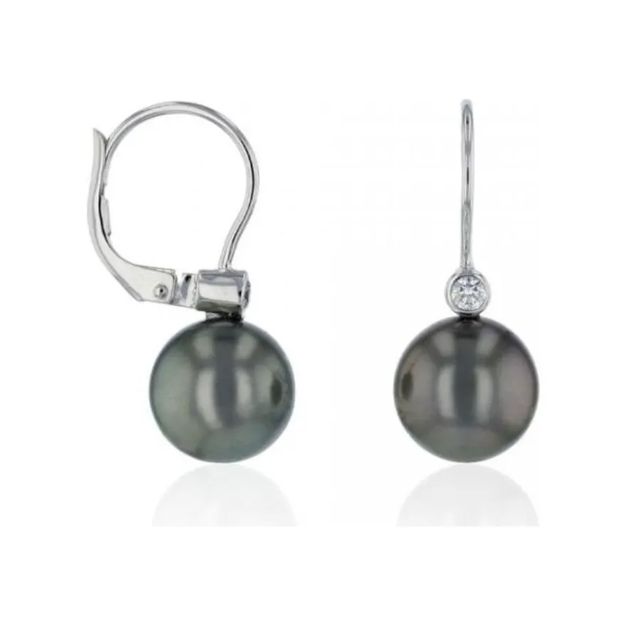 Luna-Pearls - 313.0572 - Ohrhänger - 750 Weißgold - Tahiti-Zuchtperle 9-9.5 mm