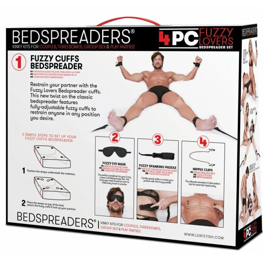LUX FETISH Bedspreaders Fuzzy Lovers (4pc)