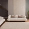 Luxus Sofa Set 2x 3-Sitzer Sofa Sessel Modern Design Bouclé Cremeweiß Braun