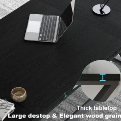 LVB Großer Schreibtisch für Home Office, Büro & Gaming, 180 x 80 cm, Holz