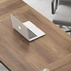 LVB Moderner großer Computertisch für Home Office, Bürotisch aus Holz