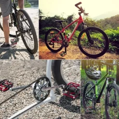 LYCAON Fahrradpedale MTB Pedal, CNC Aluminiumlegierung rutschfest, 3 Lager