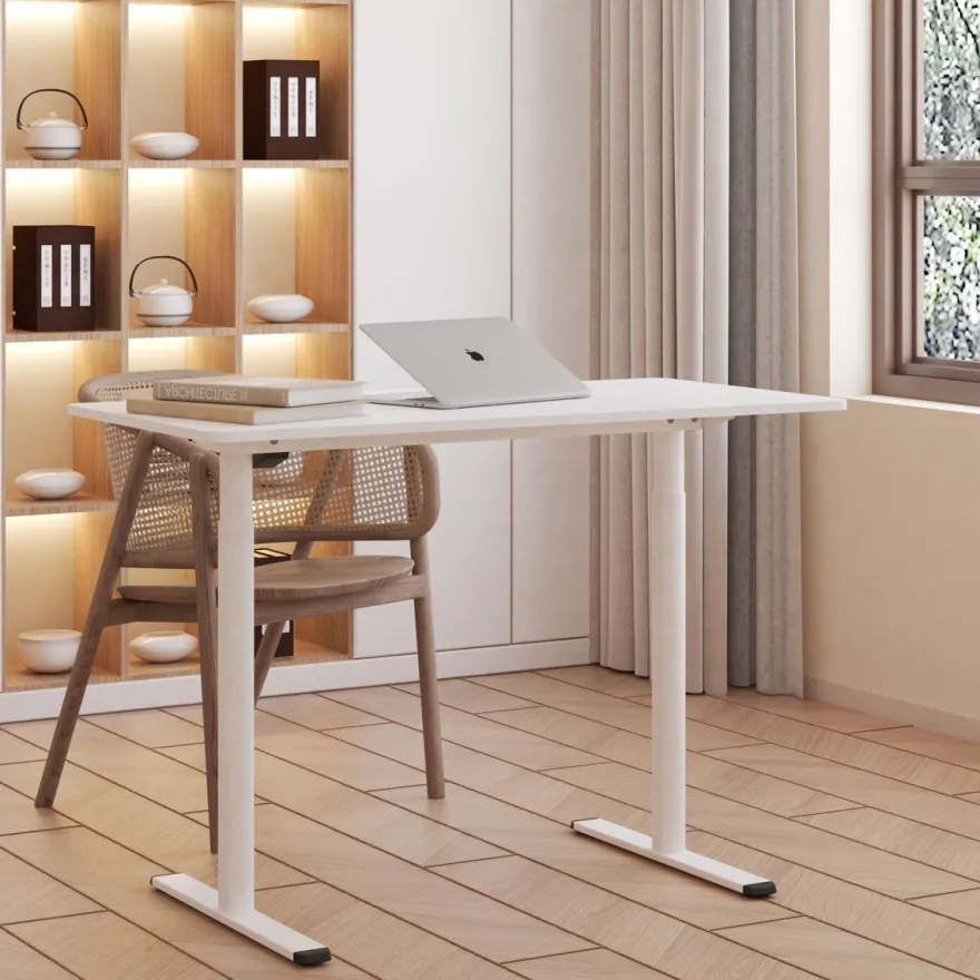 Lykke Elektrischer Tisch 140x70cm Nordic, Weiß