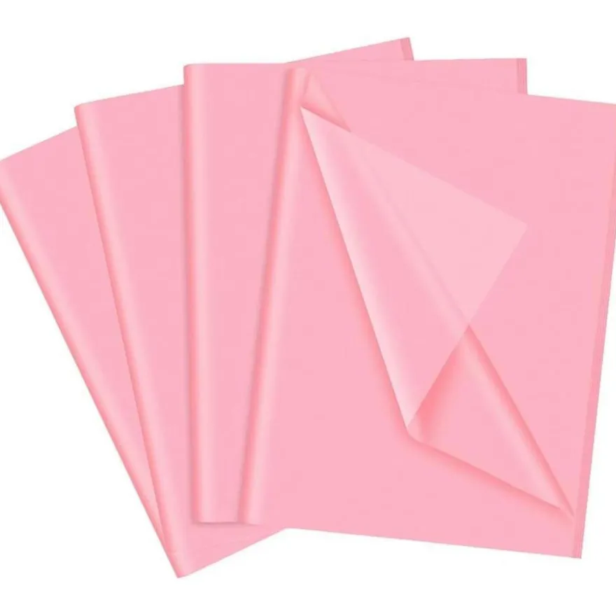 LZRinue 60 Blatt rosa Seidenpapier 35 x 50 cm - Vielseitiges Geschenkpapier für
