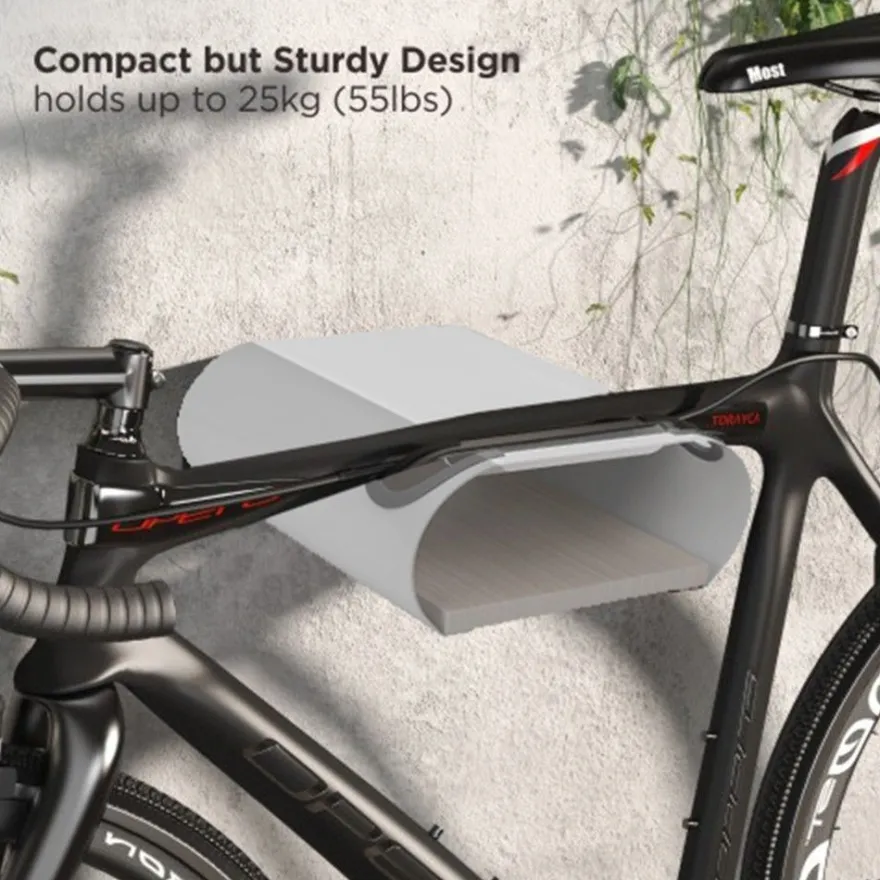 Maclean MC-466 Fahrrad-Wandhalterung Wandfahrradträger Horizontal Belastung 25kg