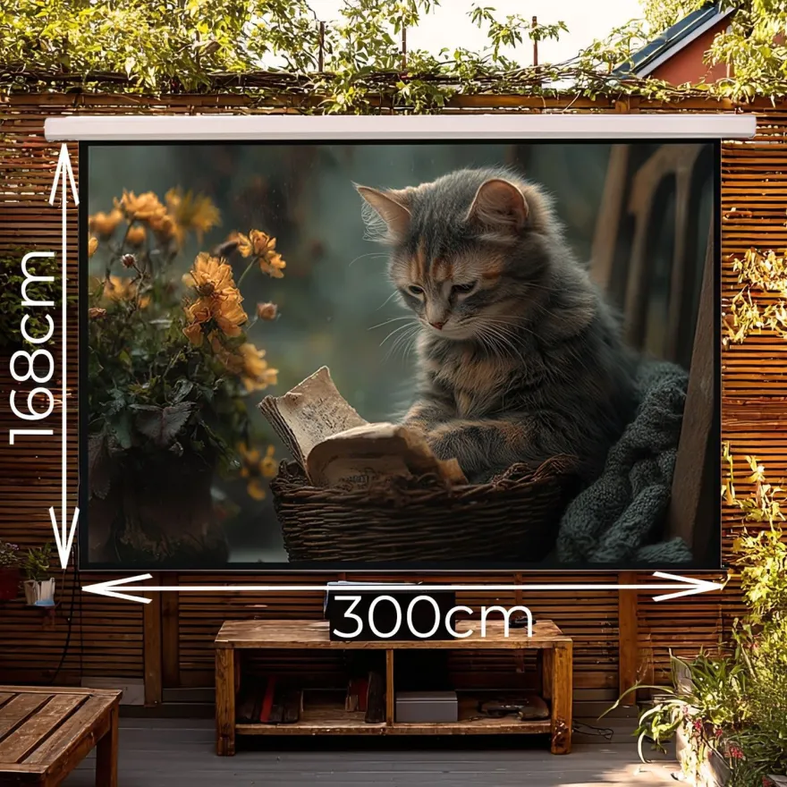 Maclean MC-561 Projektionswand Elektrisch Wand- und Fernsteuerung 135