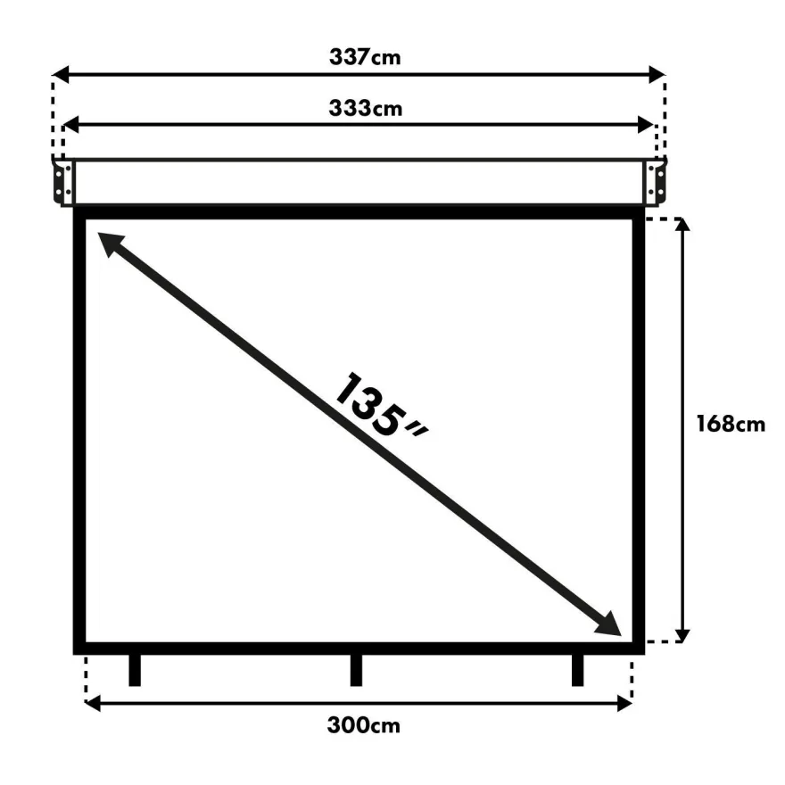 Maclean MC-561 Projektionswand Elektrisch Wand- und Fernsteuerung 135