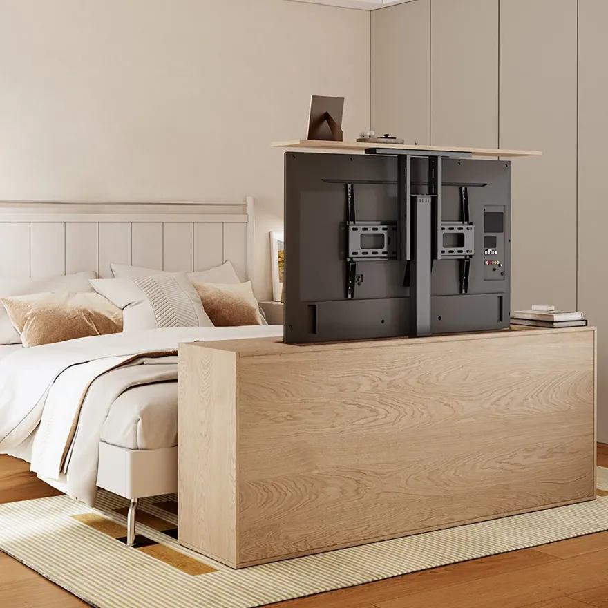 Maclean MC-866T TV-Standfuß bis 80 Zoll, Elektrischer Ständer TV-Verlängerung