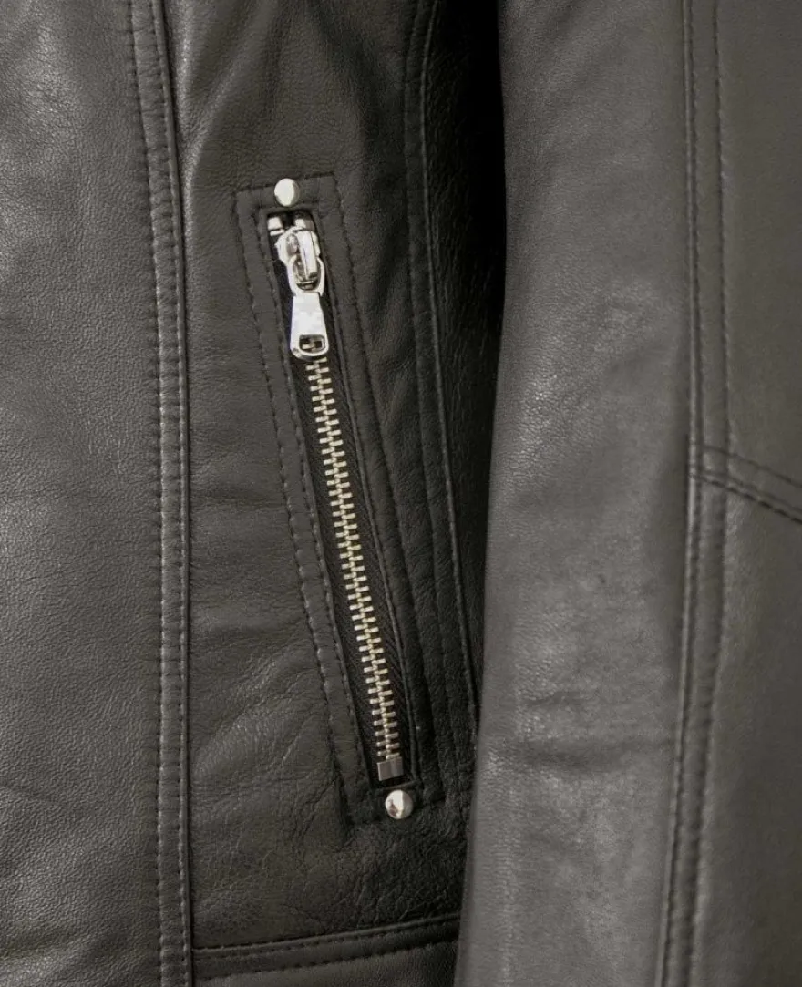 MADDOX - Damen Lederjacke Lammnappa schwarz