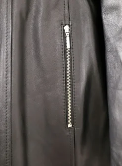 MADDOX - Damen Ledermantel Longjacke Lammnappa schwarz