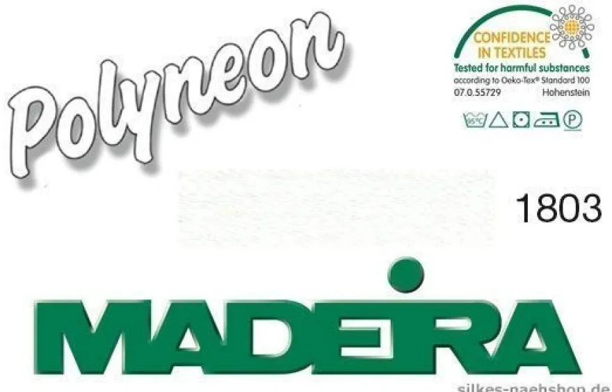 Madeira Polyneon 40 Maschinenstickgarn - 400m weiß-gelb