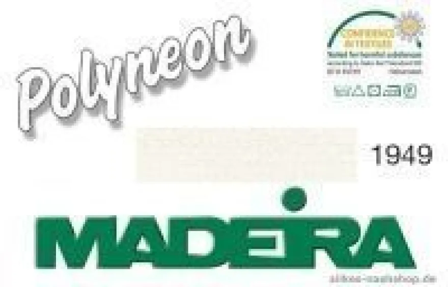 Madeira Polyneon 40 Maschinenstickgarn - 400m weiß-gelb