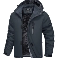 Magcomsen Herren Skijacke Wasserdicht Warm Gefüttert Fleecejacke Winddicht