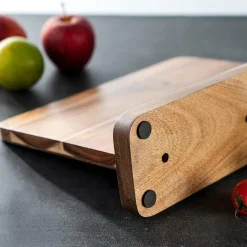 Magnetischer Messerblock Holz Doppelseitiger Messerhalter Organizer