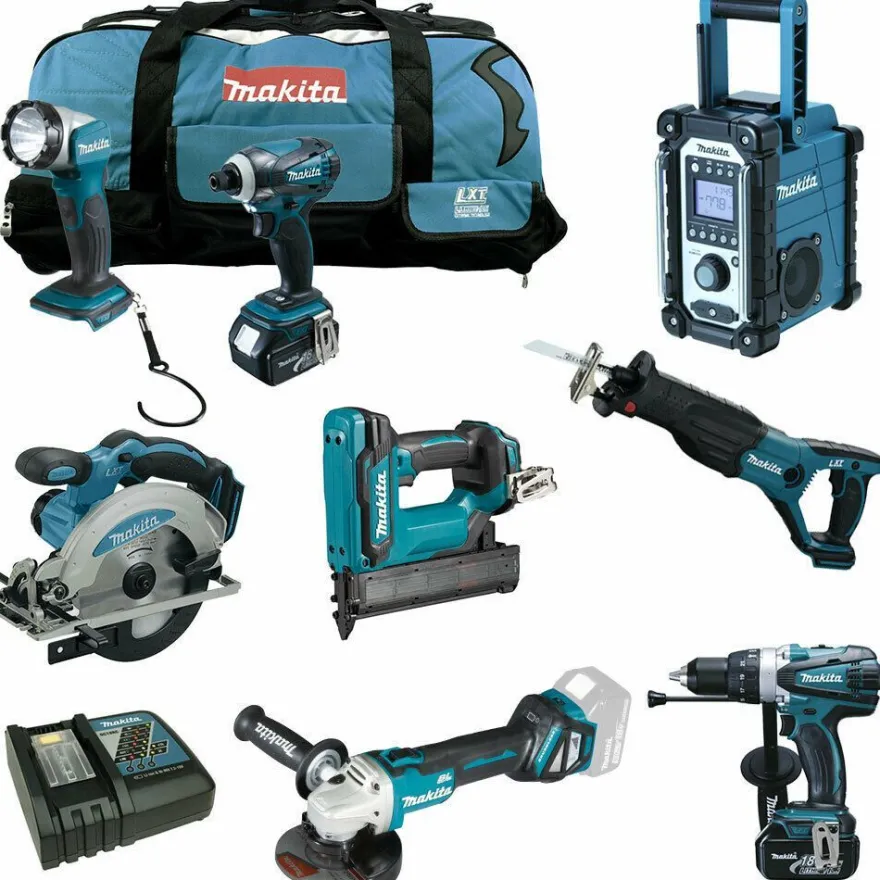 MAKITA DFN350 Akku Nagler Combo Kit LXT 18V 12tlg. Akku Werkzeug Set
