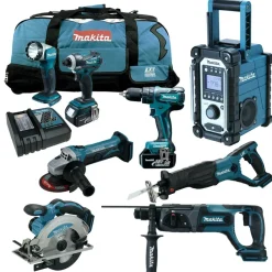MAKITA DHP459 RTJ Schlagbohrschrauber + DHR241 Combo Kit 18V Akku Set
