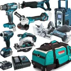 Makita DPJ180Z Nutfräse Flachdübelfräse 18V Li-Ion Akku Combo Kit Werkzeug Set