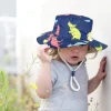 Malaxlx Kinder Fischerhut mit Dinosaurier-Motiv, Sonnenschutz UPF 50 + , für