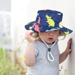 Malaxlx Kinder Fischerhut mit Dinosaurier-Motiv, Sonnenschutz UPF 50 + , für