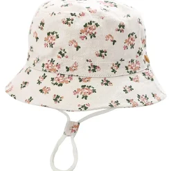 Malaxlx Kinder Fischerhut Sommerhut für Mädchen Jungen 4-8 Jahre Blumen Weiß