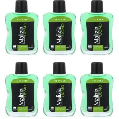 Malizia UOMO Vetyver After Shave TONIC Lotion 6x 100ml