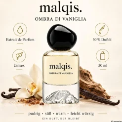 MALQIS Ombra di Vaniglia Vanille Extrait de Parfum | 30% Duftöl | 50 ml
