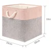 Mangata Aufbewahrungsbox Stoff, 3er Pack, 33 x 38 x 33 cm, Grau Pulver
