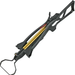 ManKung Armbrustgewehr schwarz 150 lbs. klappbarer Fiberglasbogen Fußbügel (18 + )