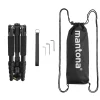 Mantona Light Traveller Reisestativ schwarz bis 5kg Kamerastativ Alu Kugelkopf