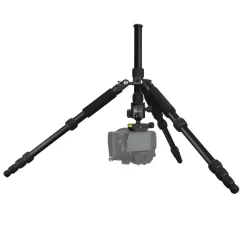 Mantona Light Traveller Reisestativ schwarz bis 5kg Kamerastativ Alu Kugelkopf