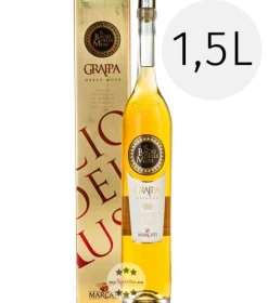 Marcati Grappa Riserva ?Il Bacio delle Muse? 1,5l in Geschenkbox (40 % vol., 1,5 Lite