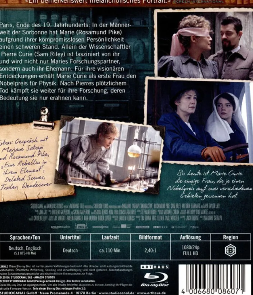 Marie Curie - Elemente des Lebens (Blu-ray) - PLAION GmbH - (Blu-ray Video / Drama)