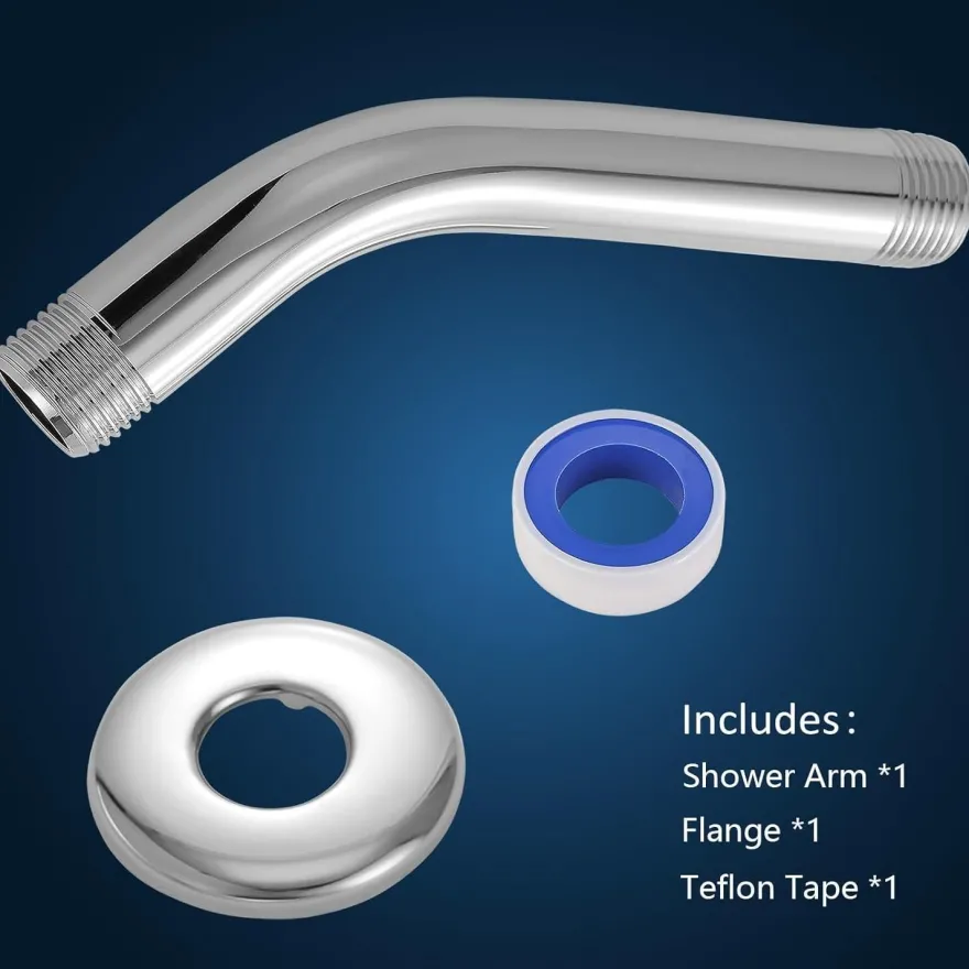 Markcco Duscharm 15cm Verlängerung aus Edelstahl, Wandmontage, Chrom - Für