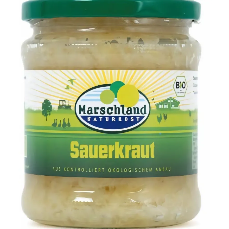 Marschland Naturkost Bioland Bio-Sauerkraut, 350g, im Glas - 350.0g