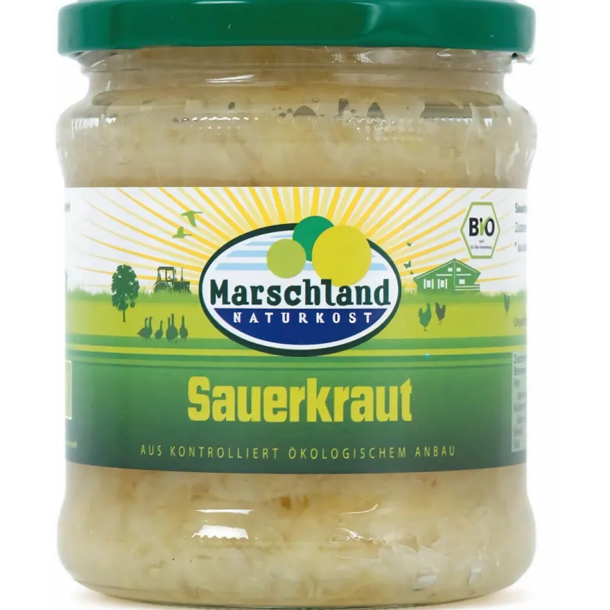 Marschland Naturkost Bioland Bio-Sauerkraut, 350g, im Glas - 350.0g