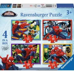 Marvel Ultimatives Spiderman-Puzzle 12 + 16 + 20 + 24 Teile