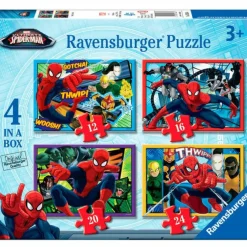 Marvel Ultimatives Spiderman-Puzzle 12 + 16 + 20 + 24 Teile