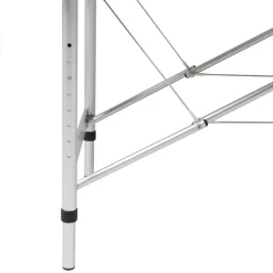 Massageliege Klappbar 2-Zonen Schwarz Aluminiumgestell