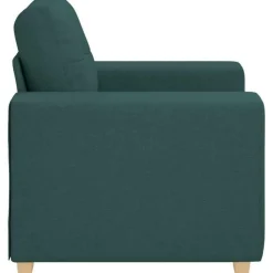Massbinet Modernes Sofa für Wohnzimmer, Stoff, Dunkelgrün, 60 cm