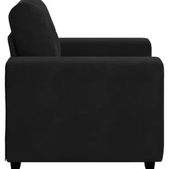 Massbinet Sessel Schwarz 60 cm Samt Stoffsofa Polstersofa Doppelsofa Sitzmöbel