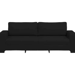 Massbinet 3-Sitzer Schlafsofa, 180 cm, Stoff, Schwarz - Vielseitig und bequem