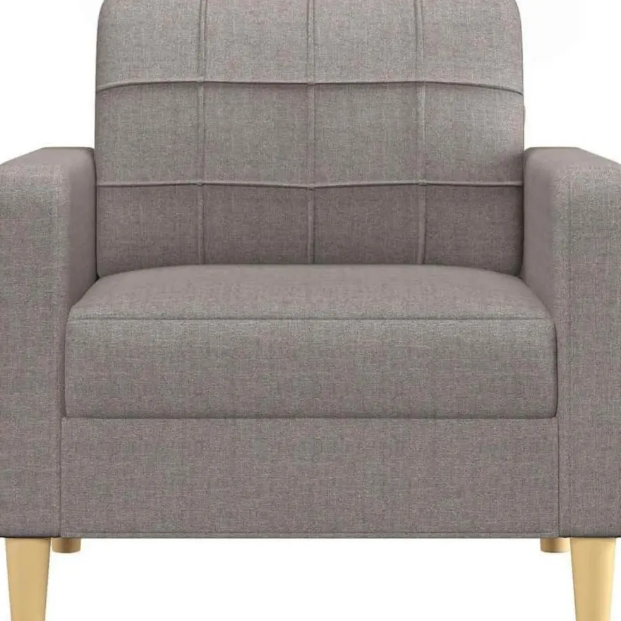 Massbinet Sofasessel aus Leinenstoff, taupe, 60 cm - Modernes und bequemes