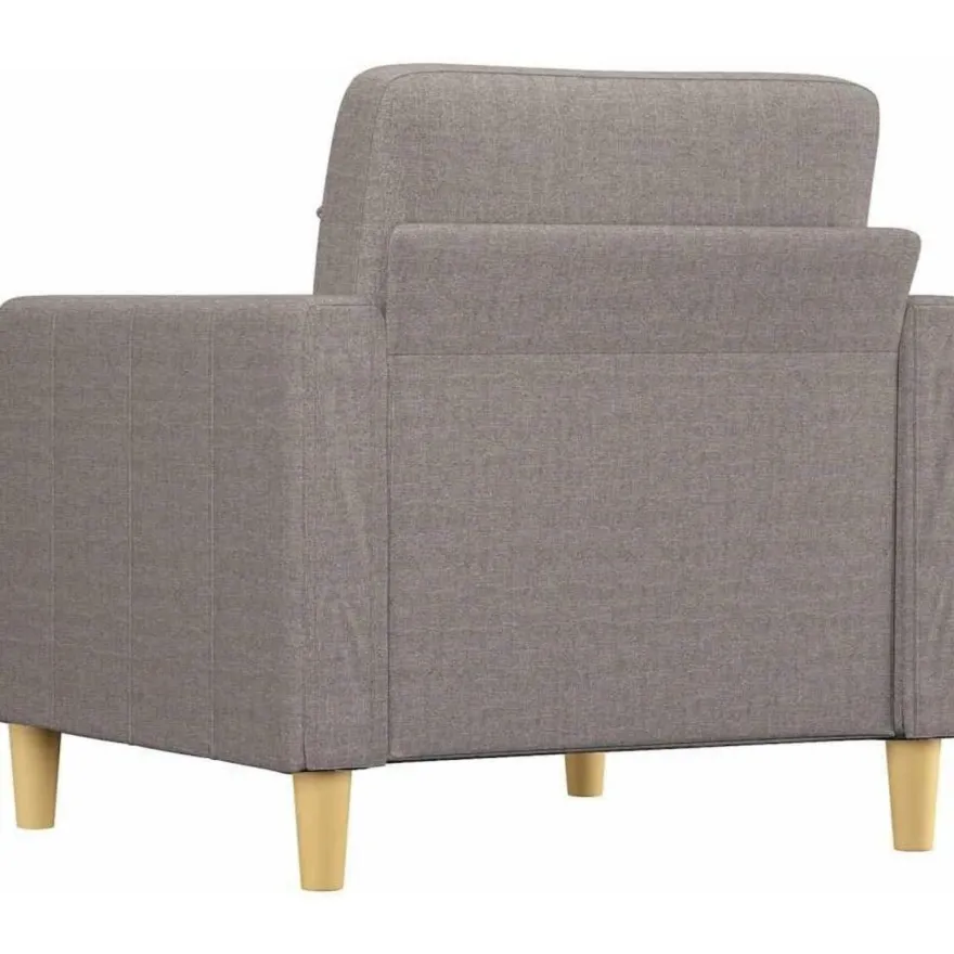 Massbinet Sofasessel aus Leinenstoff, taupe, 60 cm - Modernes und bequemes