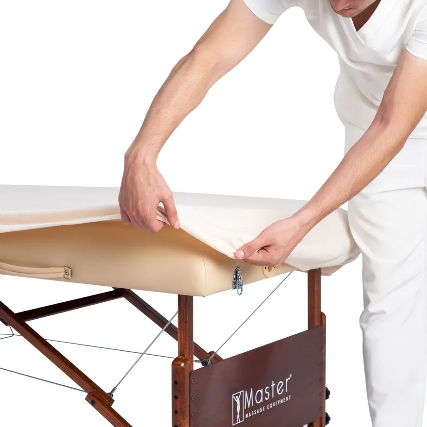 Master Massage Flanell 3er Set Überzug Spanntuch Kopfkissenüberzug Massageliege